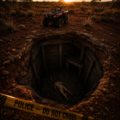 Vignette de 47 • Le cadavre dans la mine d’or : Mystère dans l’Outback australien 🔪🦘🪓 👣
